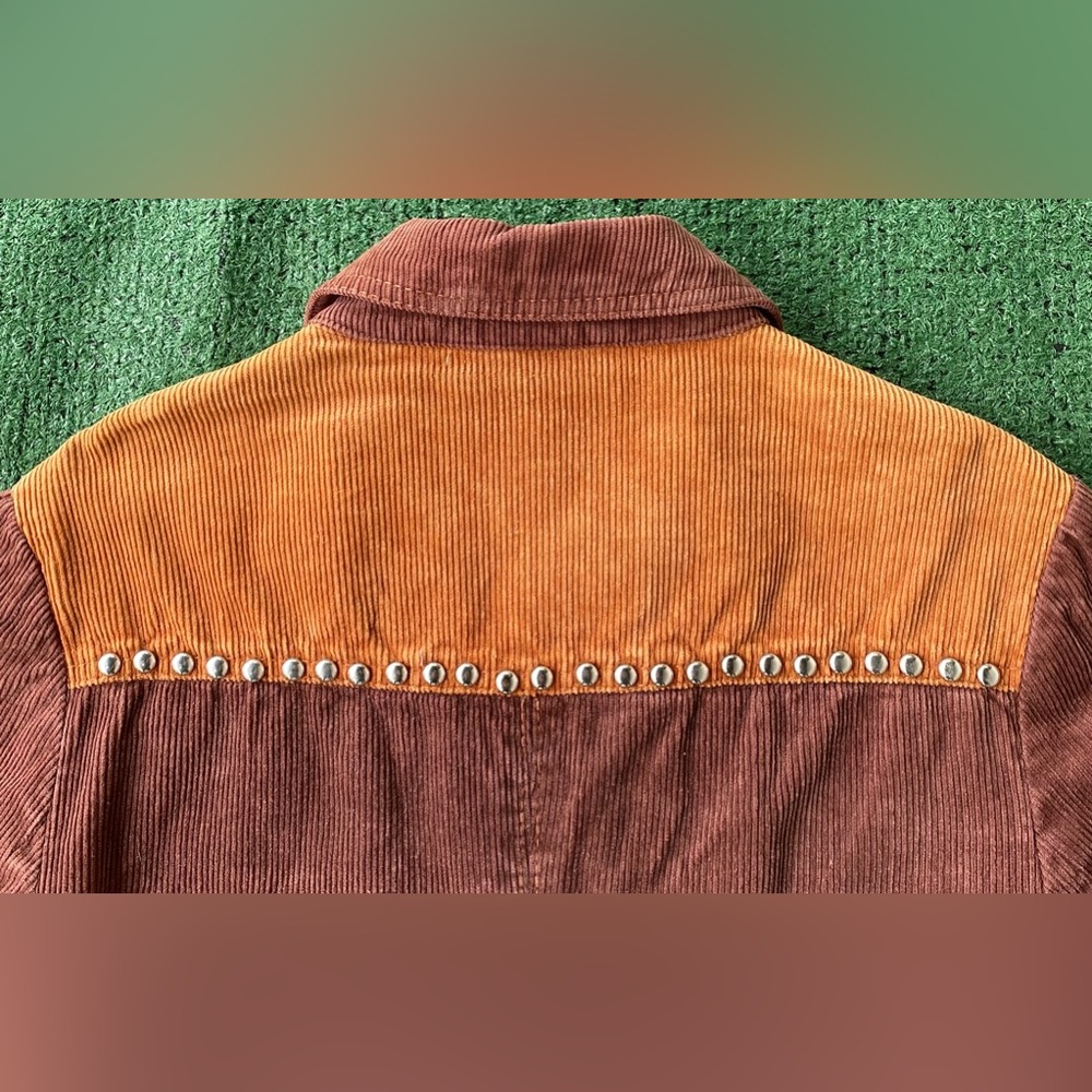 VTG 70’s Dotti Didit Corduroy Silver Studded Pearl Snap Jacket Women’s SZ Small - Picture 6 of 10